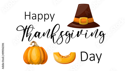 Happy thanksgiving day illustration