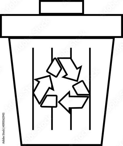 Recycle icon illustrating eco-friendly practices, suitable for environmental initiatives and sustainability projects