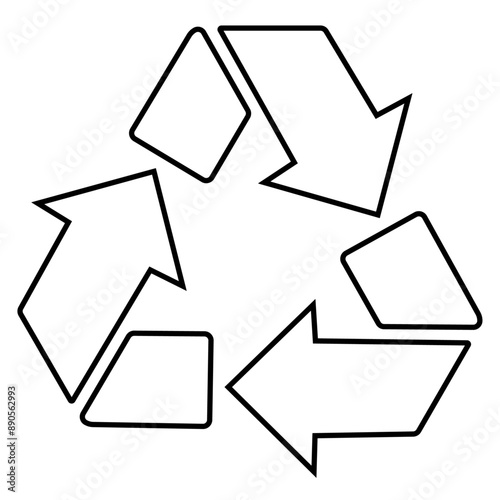 Recycle icon illustrating eco-friendly practices, suitable for environmental initiatives and sustainability projects