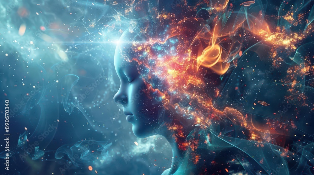 Telepathic social network, thoughts connecting visually Telepathic social network, thoughts connecting visually