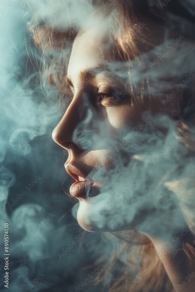 Mystical silhouette shrouded in smoke, creating an ethereal, otherworldly atmosphere filled with suspense and curiosity. Mystical silhouette shrouded in smoke, creating an ethereal, otherworldly atmosphere filled with suspense and curiosity.