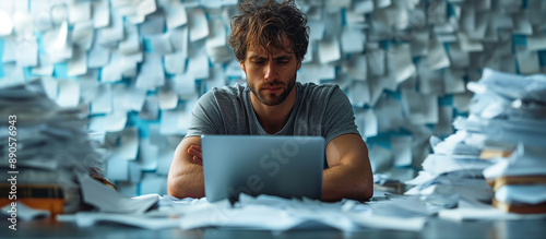 person working on laptop photo