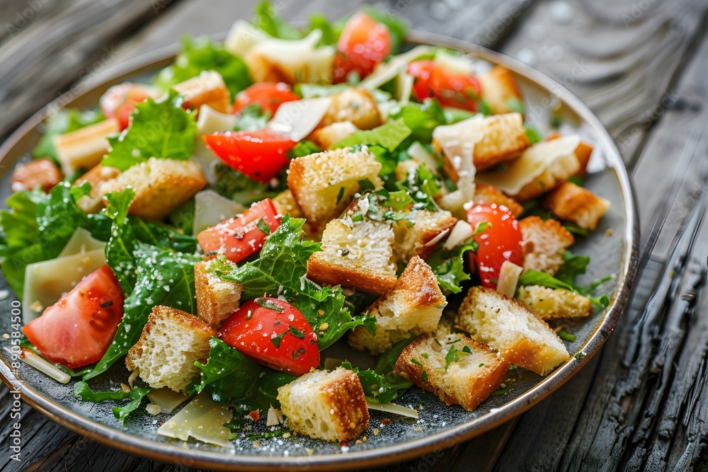 beautiful and tasty Cesar salad beautiful and tasty Cesar salad