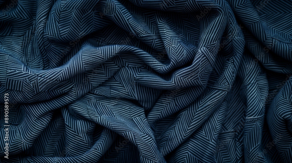 Obraz premium Top-down photograph of denim fabric texture 1