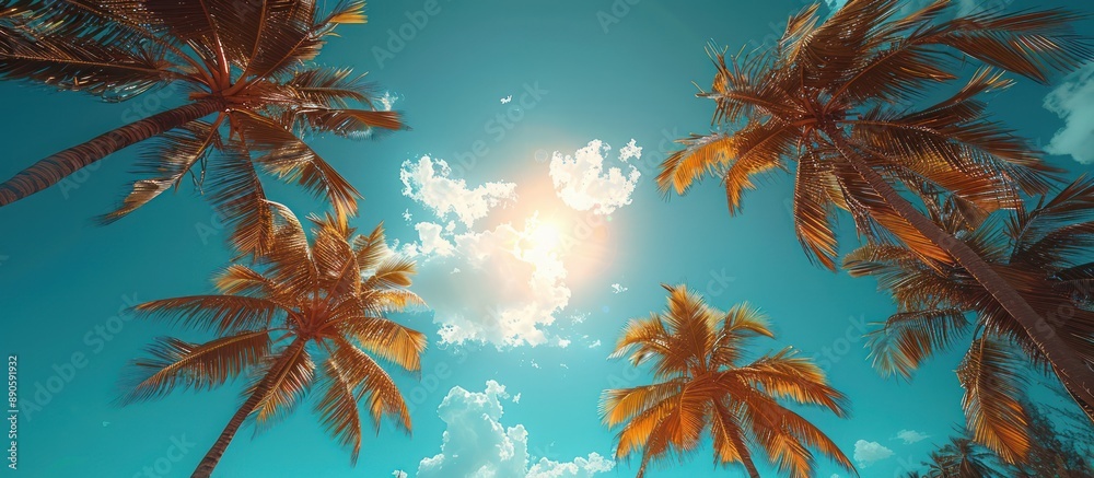 Palm Trees Against a Blue Sky Palm Trees Against a Blue Sky