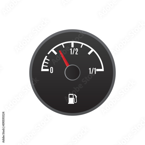 Fuel gauge flat vector illustration design. Fuel gauge symbol.