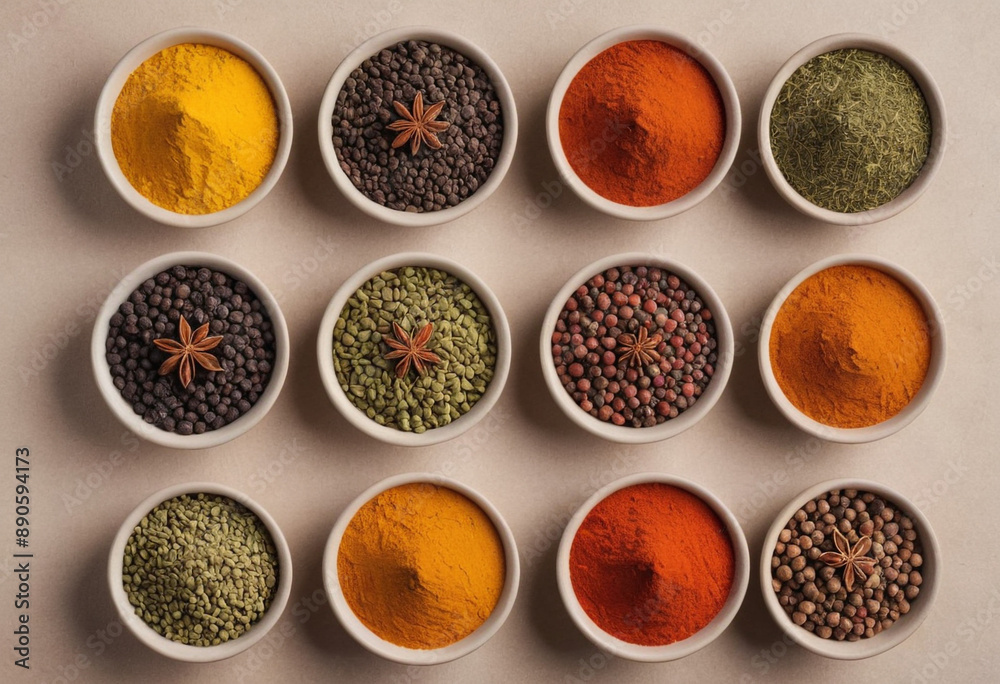 Textured close-up of colorful spices used in making chai tea. Textured close-up of colorful spices used in making chai tea.