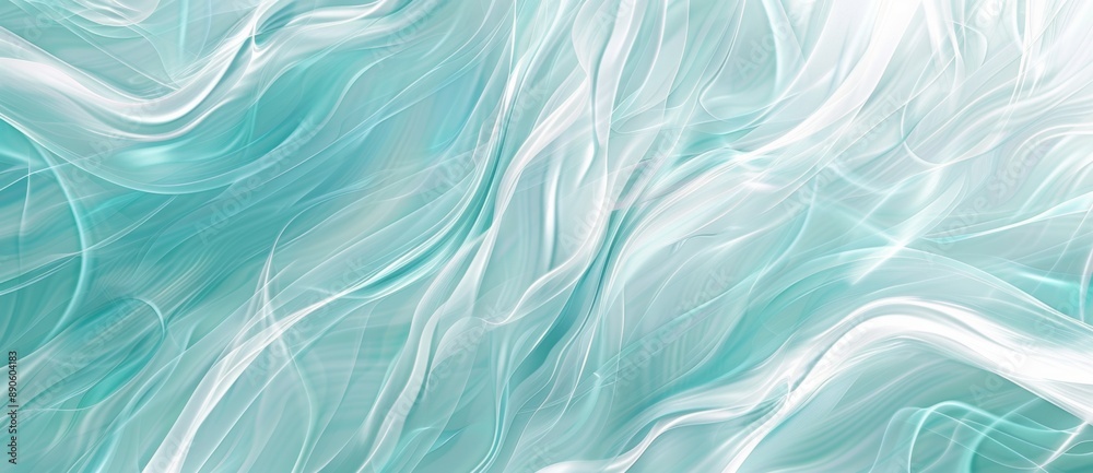 Flowing turquoise and white lines create a modern, elegant backdrop with a silky, watery feel. Vibrant colors give an energetic, dynamic quality, perfect for banners, posters, or websites Flowing turquoise and white lines create a modern, elegant backdrop with a silky, watery feel. Vibrant colors give an energetic, dynamic quality, perfect for banners, posters, or websites