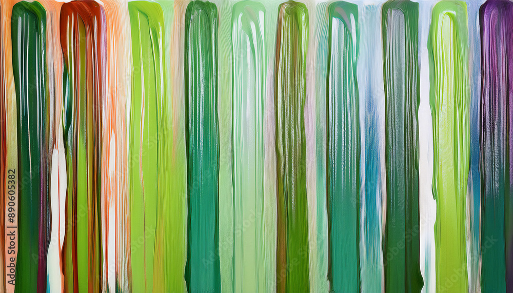 Texture of combination on abstract vertical lines in the following colors - avocado green, iguana green, light frog green, brown, yellow and caribbean green, painting Texture of combination on abstract vertical lines in the following colors - avocado green, iguana green, light frog green, brown, yellow and caribbean green, painting
