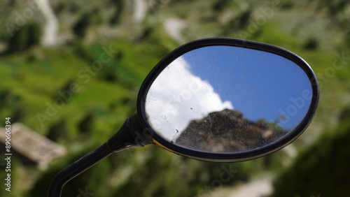 Pretty skyscape visible through vehicle's window