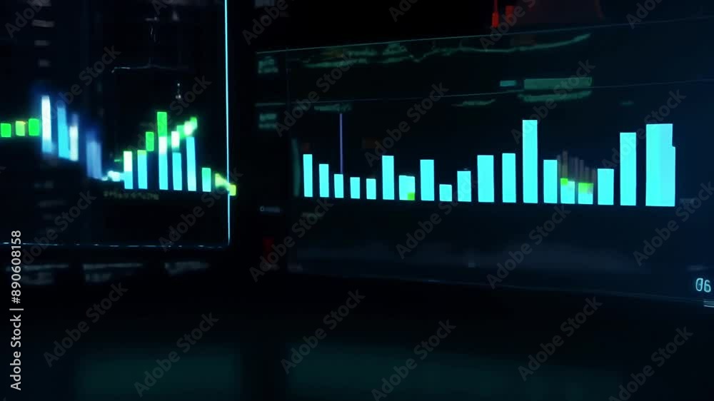Exploring current digital data trends on screens for conducting business and financial analysis Exploring current digital data trends on screens for conducting business and financial analysis