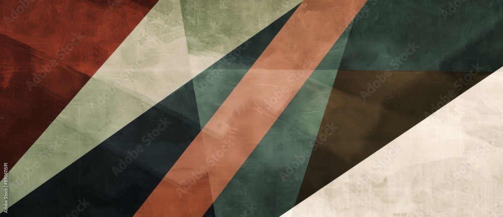 Geometric shapes in various colors and shades are overlapping, creating a textured and dynamic composition. The design evokes a sense of modernity and abstract art Geometric shapes in various colors and shades are overlapping, creating a textured and dynamic composition. The design evokes a sense of modernity and abstract art