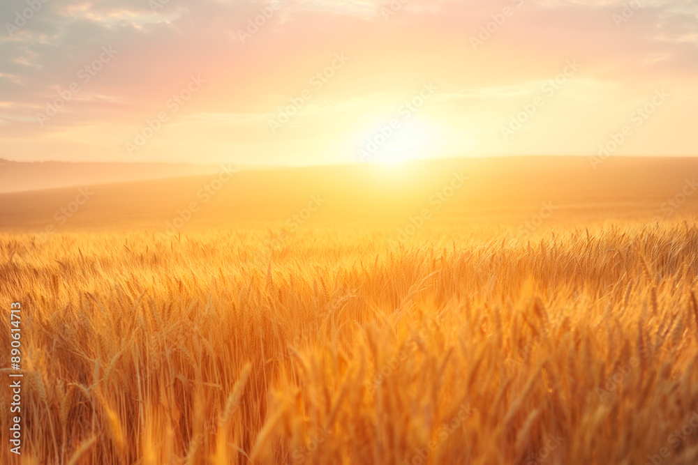 beautiful field of yellow wheat during sunset beautiful field of yellow wheat during sunset