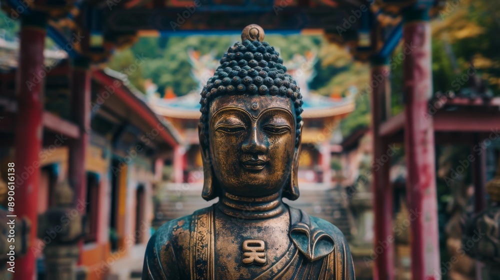 Buddha Statue in Temple. Buddha Statue in Temple.