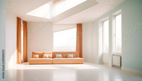 Photo interior modern design room 3d illustration