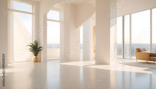 Photo interior modern design room 3d illustration