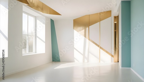 Photo interior modern design room 3d illustration