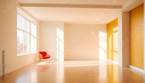 Photo interior modern design room 3d illustration