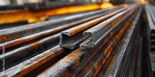 Close Up of Rusty Metal Beams