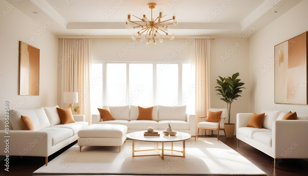 Fototapeta premium Photo interior modern design room 3d illustration