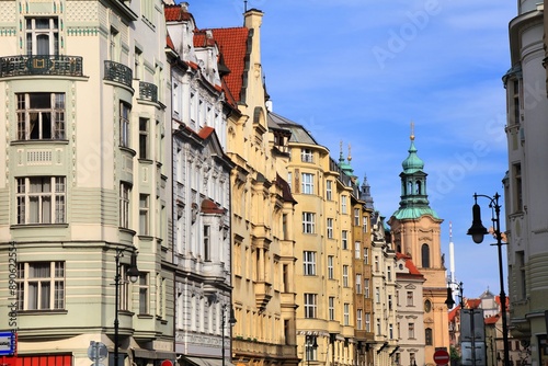 Josefov, Prague - Kaprova street. Top landmarks of Czech Republic. photo