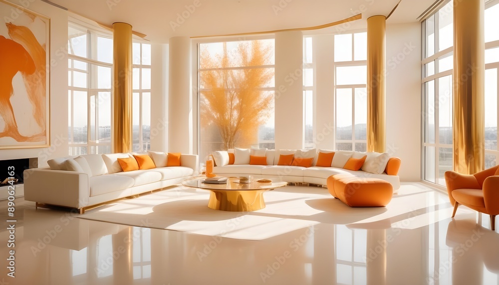 Photo interior modern design room 3d illustration Photo interior modern design room 3d illustration