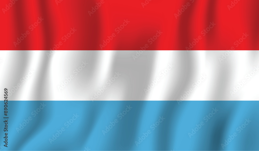 Fototapeta premium Realistic Luxembourg national flag perfect color, scale, and proportion.
