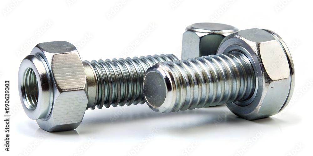 A pair of vehicle bolts and nuts AI-Generated Content