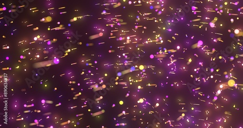 A spiral of lights and colo...