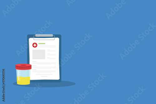 urine test for medical and healthcare. Illustration for websites, landing pages, mobile applications, posters and banners.	