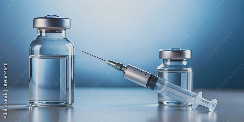 vial covid 19 coronavirus vaccine ampoule bottle for injection with syringe Generative By AI vial covid 19 coronavirus vaccine ampoule bottle for injection with syringe Generative By AI