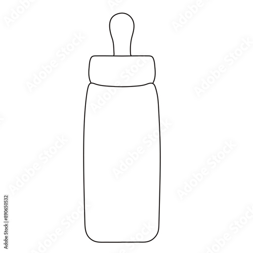 baby bottle with nipple vector icon