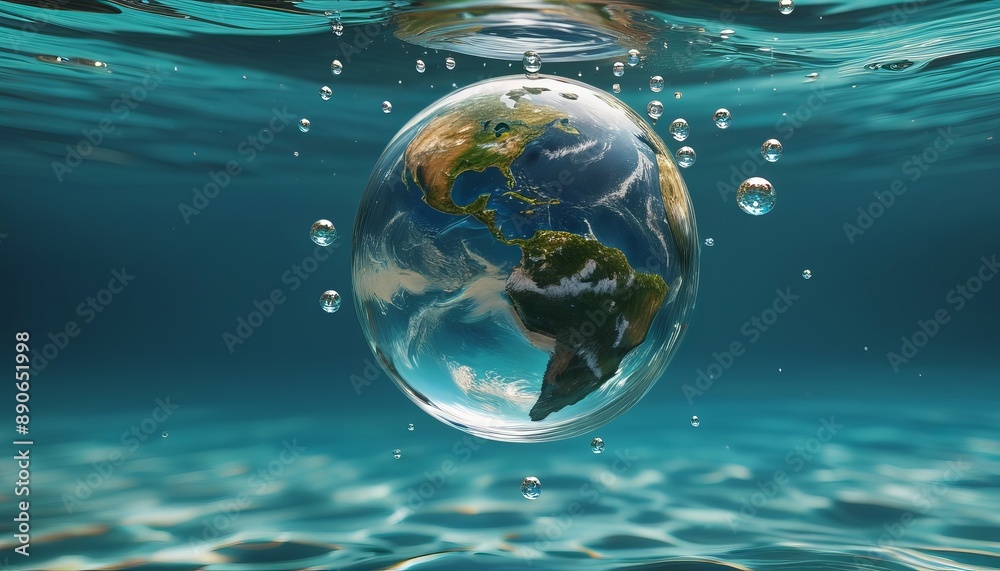 planet earth falling into water creating splashes planet earth falling into water creating splashes