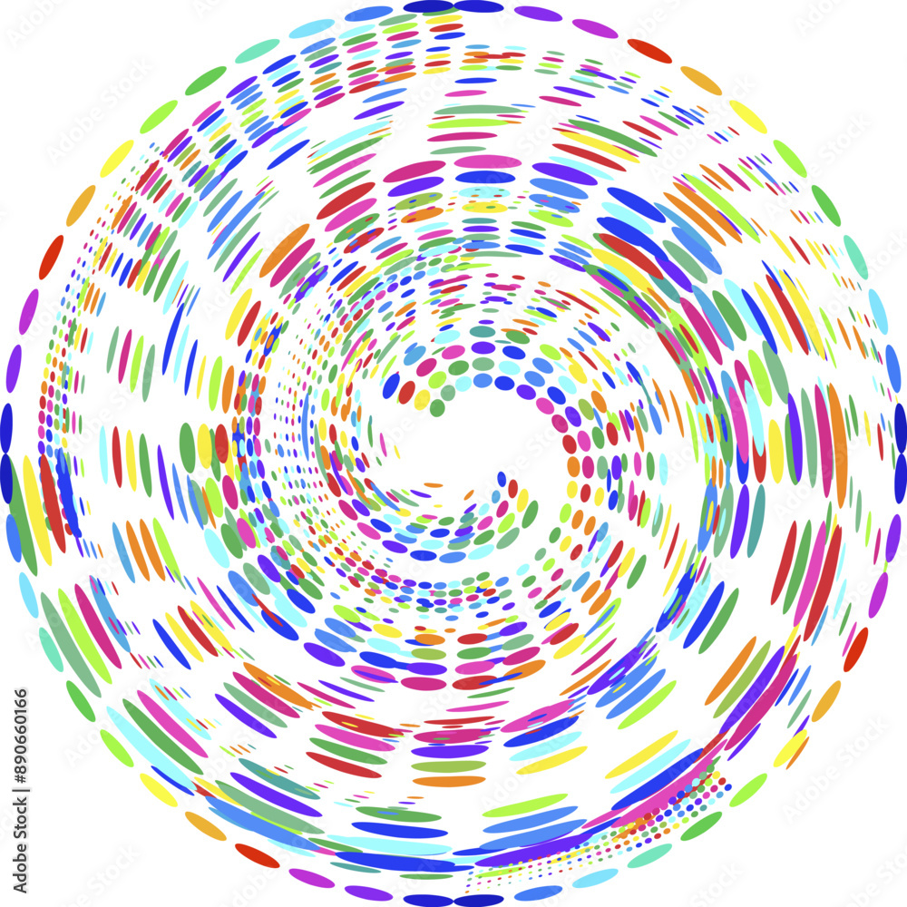 gradient swirling spiral of various colored dots, speed concept gradient swirling spiral of various colored dots, speed concept