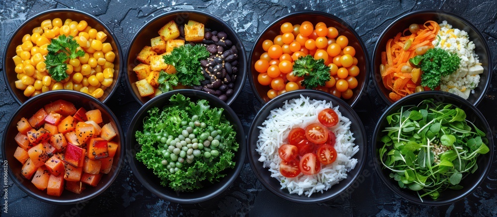 Assortment of Ingredients for Buddha Bowls Assortment of Ingredients for Buddha Bowls