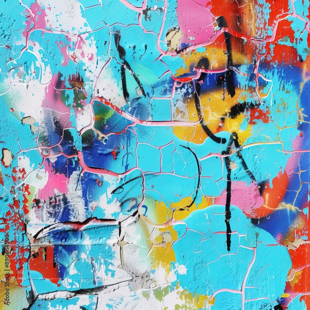 bright street graffiti on the wall, street art bright street graffiti on the wall, street art