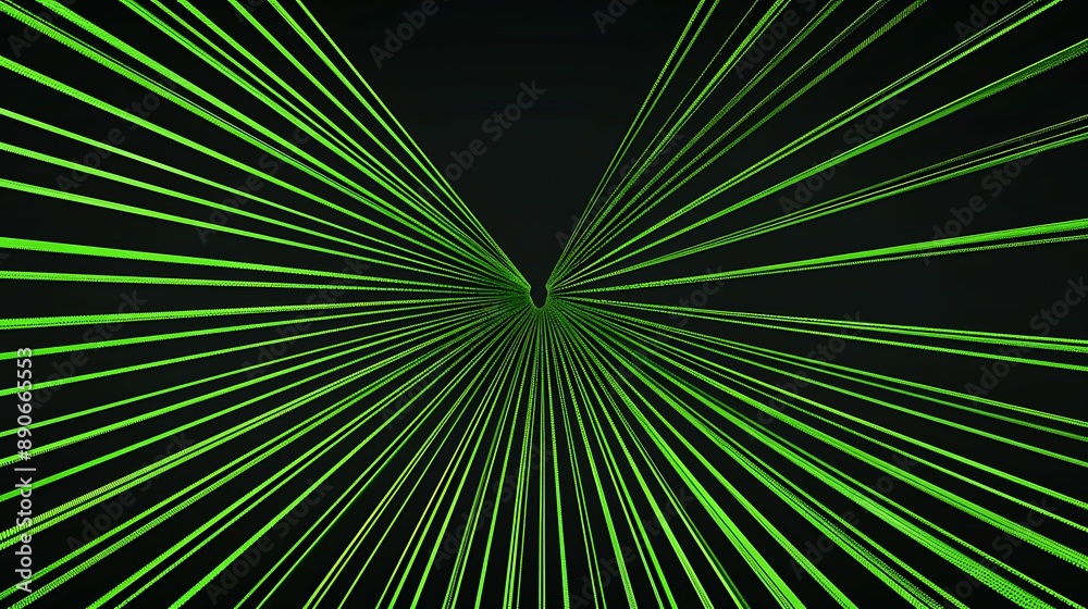 Abstract Green Lines on a Black Background Abstract Green Lines on a Black Background
