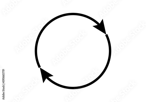 Icono negro de flecha en círculo de retroalimentación 