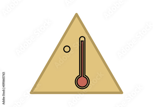 Señal de advertencia de altas temperaturas por ola de calor