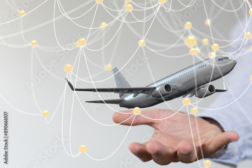 fly Connecting lines and do...