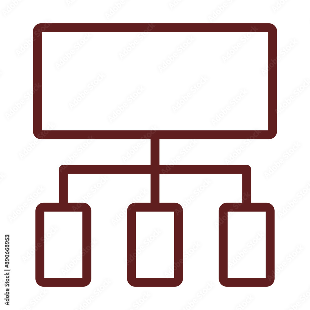 Site Structure Vector Line Maroon Icon Design Site Structure Vector Line Maroon Icon Design
