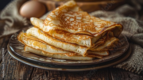 Stack of Pancakes on a Plate