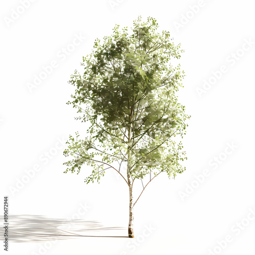 Isometric Tree with Lush Green Foliage – 3D Graphic Design Asset