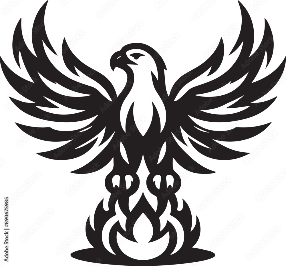 Obraz premium Eagle vector icon isolated on a white background. Eagle logo illustration.