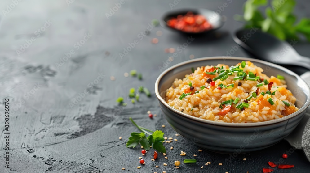 Traditional Italian risotto with a spicy Szechuan peppercorn flavor