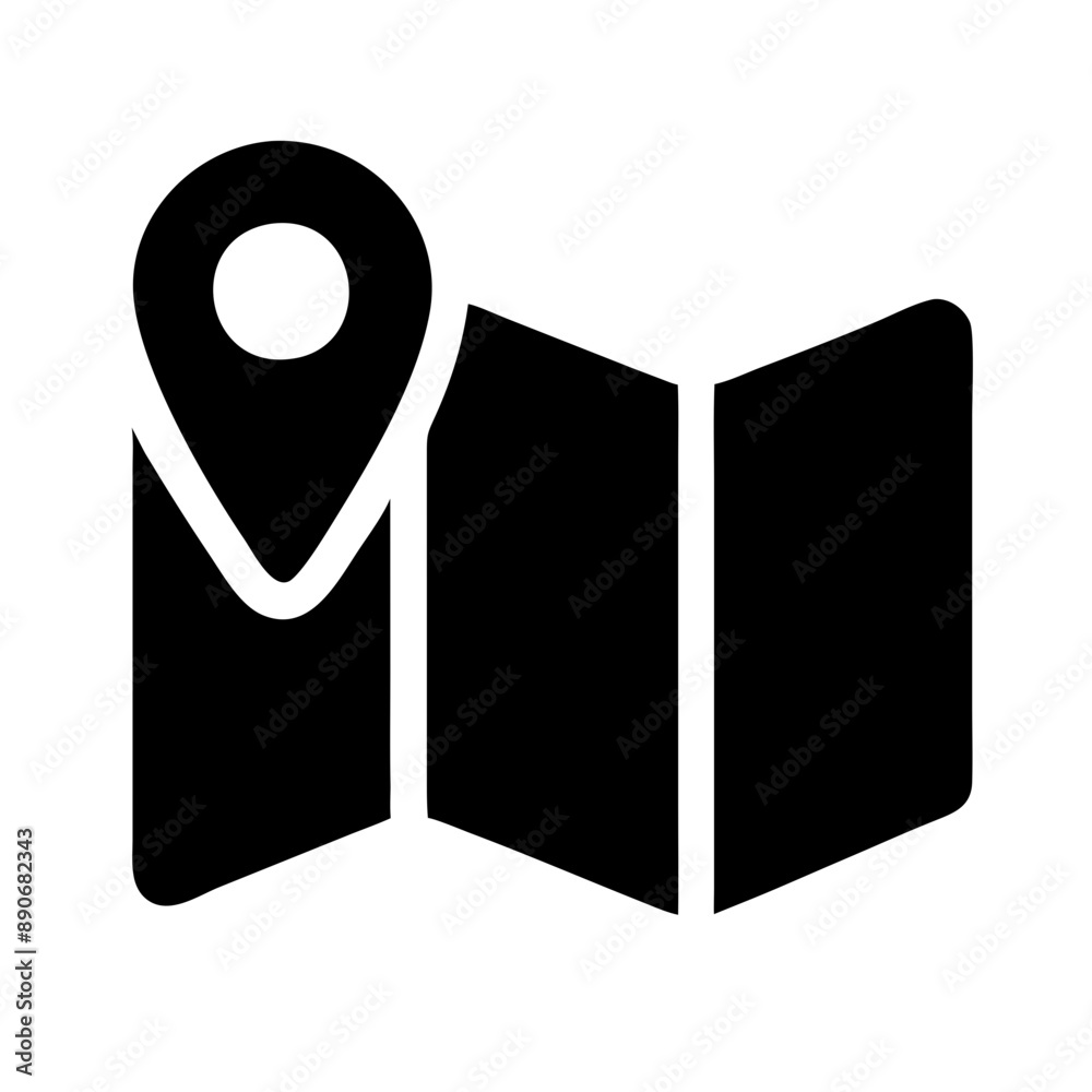 map, Black Icon, Minimalist, Black and White, vector map, Black Icon, Minimalist, Black and White, vector