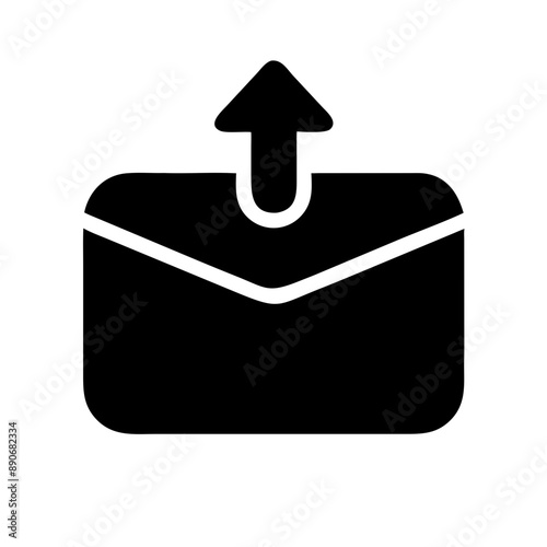 email,  Black  Icon, Minimalist, Black and White, vector