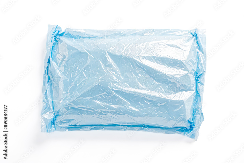 Blue Plastic Bag Isolated On White Background Blue Plastic Bag Isolated On White Background