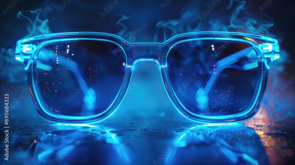 Glasses Reflecting Cosmic Galaxy Scene Glasses Reflecting Cosmic Galaxy Scene