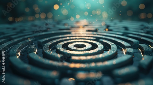 A maze of overlapping circles and spirals, representing the cyclical nature of strategic processes.